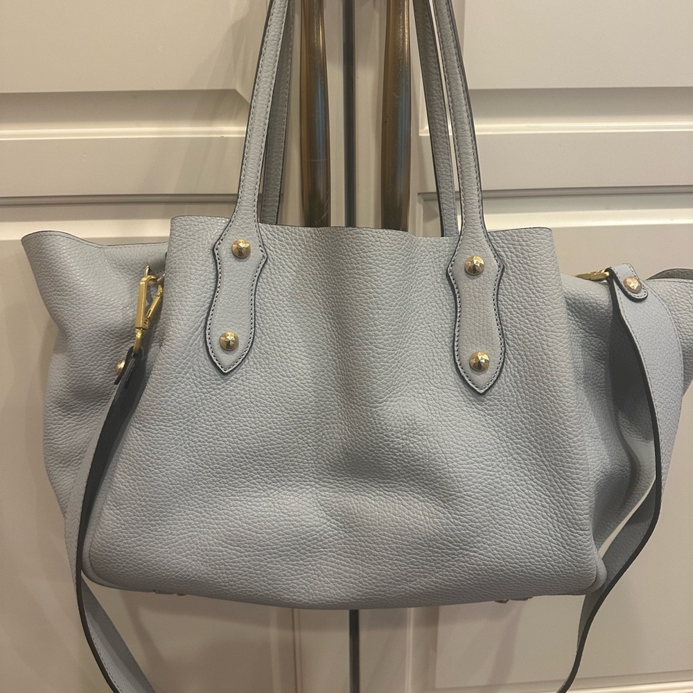 Annabel Ingall Light Blue Pebbled Leather Tot